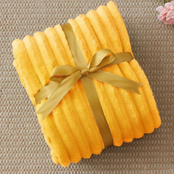 Super Soft Fall Throw Blanket Orange 50"x60" - Picture 6 of 6